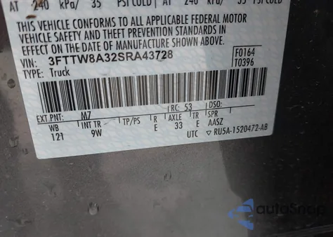 2025 Ford Maverick Xl z USA, uszkodzony, nr VIN 3FTTW8A32SRA43728